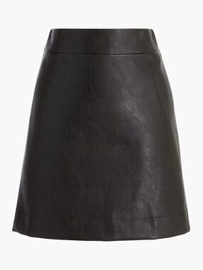 nwt j.crew faux leather a-line mini skirt in black 00 sold out